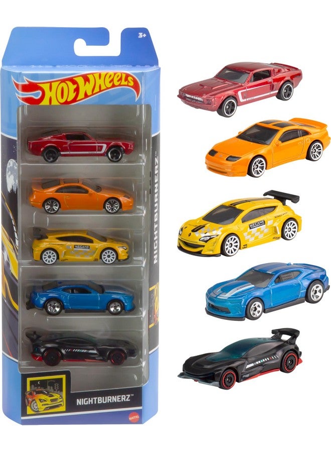 1:64 Scale Die Cast Toy Cars 5 Pack, Set Of 5 Toy Race Cars, Hot Rods, Character Cars, Rescue Or Pick Up Trucks (Styles May Vary)