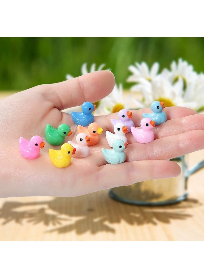Mini Ducks 220 Pack Tiny Duck Figurines Bulk For Miniature Dollhouse Decor Accessories Garden Aquarium Potted Ornament Party Toys Diy Charms Office Classroom Activity To Hide