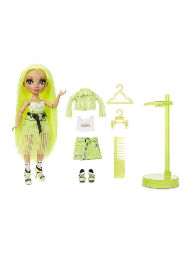 Karma Nichols Neon Green Fashion Doll With 2 Doll Outfits To Mix & Match And Doll Accessories, Great Gift For Kids 6 12 Years Old