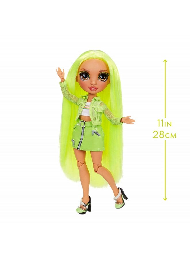 Karma Nichols Neon Green Fashion Doll With 2 Doll Outfits To Mix & Match And Doll Accessories, Great Gift For Kids 6 12 Years Old