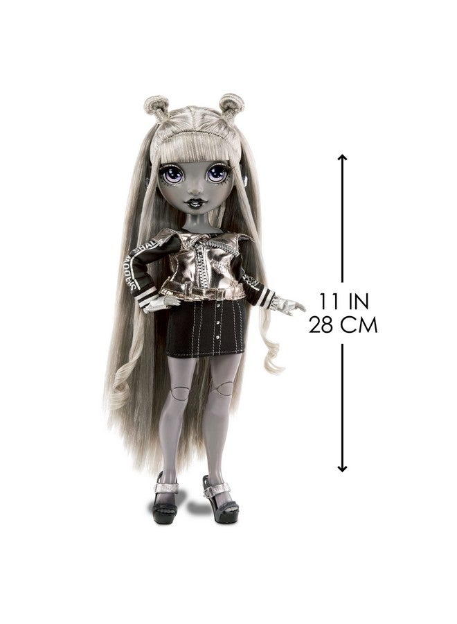 Shadow Series 1 Luna Madison Grayscale Fashion Doll. 2 Metallic Grey Designer Outfits To Mix & Match, Great Gift For Kids 6 12 Years Old And Collectors