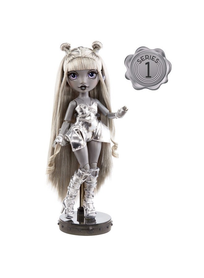 Shadow Series 1 Luna Madison Grayscale Fashion Doll. 2 Metallic Grey Designer Outfits To Mix & Match, Great Gift For Kids 6 12 Years Old And Collectors