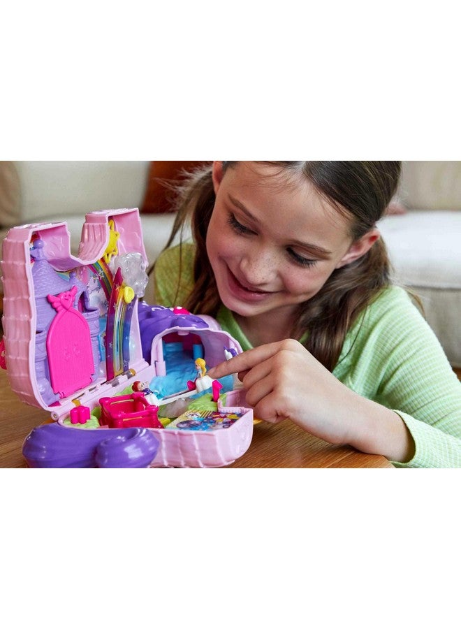 2 In 1 Travel Toy Playset, Unicorn Toy With 2 Dolls & 25 Surprise Accessories, Unicorn Party Large Compact