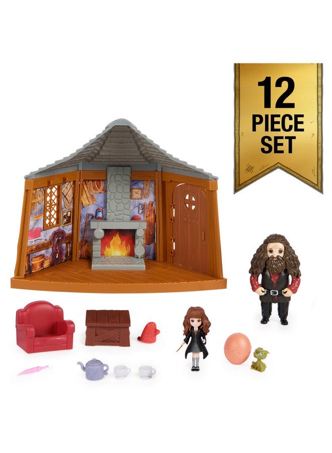 Harry Potter, Magical Minis Hagrid’S Hut Playset With 2 Figures And 9 Doll Accessories, Kids Toys For Ages 6 And Up