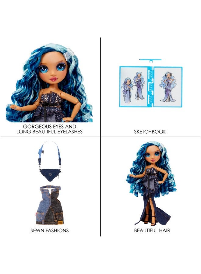 Fantastic Fashion Skyler Bradshaw Blue 11” Fashion Doll And Playset With 2 Complete Doll Outfits, And Fashion Play Accessories, Great Gift For Kids 4 12 Years Old