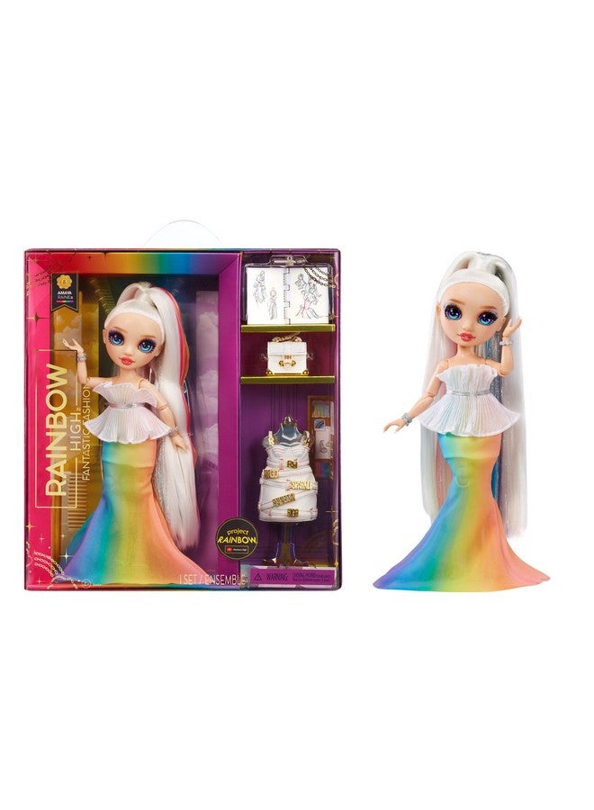 Fantastic Fashion Amaya Raine Rainbow 11” Fashion Doll And Playset With 2 Complete Doll Outfits, And Fashion Play Accessories, Great Gift For Kids 4 12 Years Old