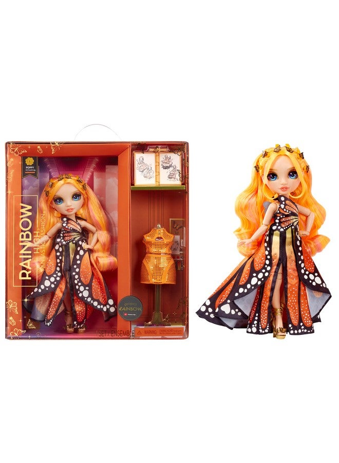 Fantastic Fashion Poppy Rowan Orange 11” Fashion Doll And Playset With 2 Complete Doll Outfits, And Fashion Play Accessories, Great Gift For Kids 4 12 Years Old