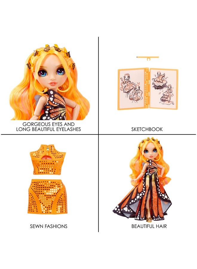 Fantastic Fashion Poppy Rowan Orange 11” Fashion Doll And Playset With 2 Complete Doll Outfits, And Fashion Play Accessories, Great Gift For Kids 4 12 Years Old