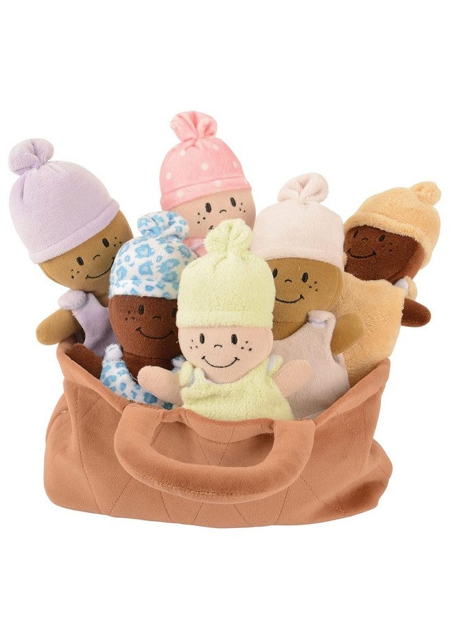 Creative Minds Basket Of Babies Soft Baby Dolls, Sensory Toys, Multicultural, Diversity, Inclusion And Social Emotional Learning, Baby Toys For All Ages, Set Of 6 Plush Dolls, Multicolor