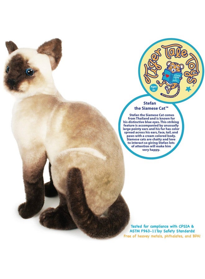 Stefan The Siamese Cat 14 Inch Stuffed Animal Plush By Tigerhart Toys