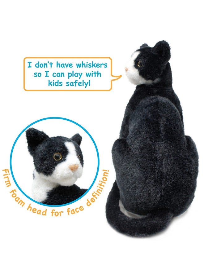 Tate The Tuxedo Cat 14 Inch Stuffed Animal Plush Black And White Kitten By Tigerhart Toys