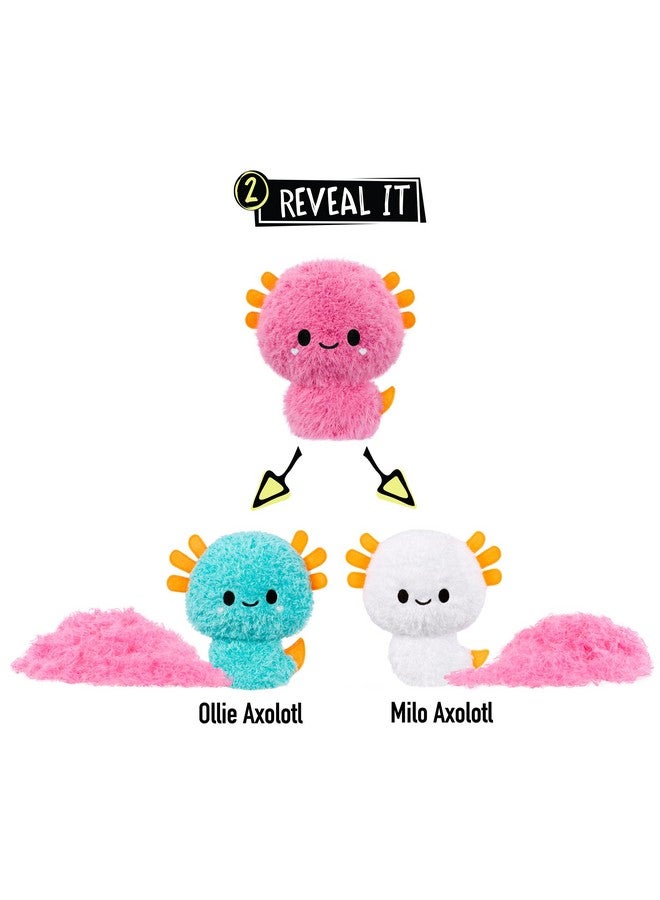 Axolotl Small Collectible Feature Plush Surprise Reveal Unboxing With Huggable Asmr Fidget Diy Fur Pulling, Ultra Soft Fluff