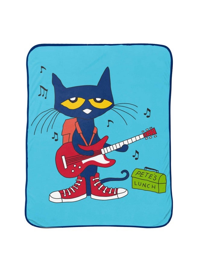 Pete The Cat Rock Out Mini Pillow Buddy And 46 Inch X 60 Inch Throw Set Kids Super Soft 2 Piece Blanket Set