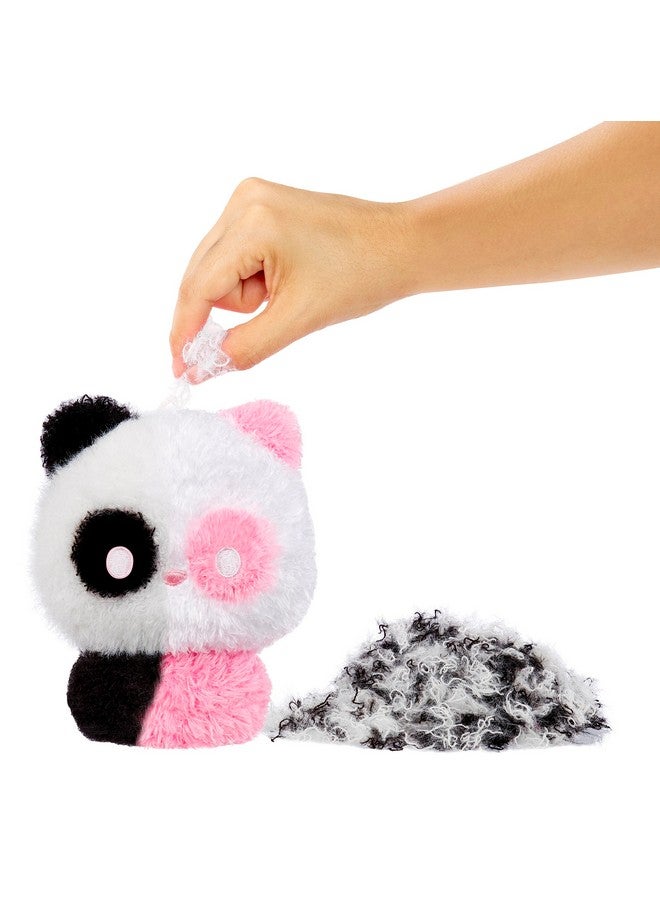 Panda Small Collectible Feature Plush Surprise Reveal Unboxing With Huggable Asmr Fidget Diy Fur Pulling, Ultra Soft Fluff