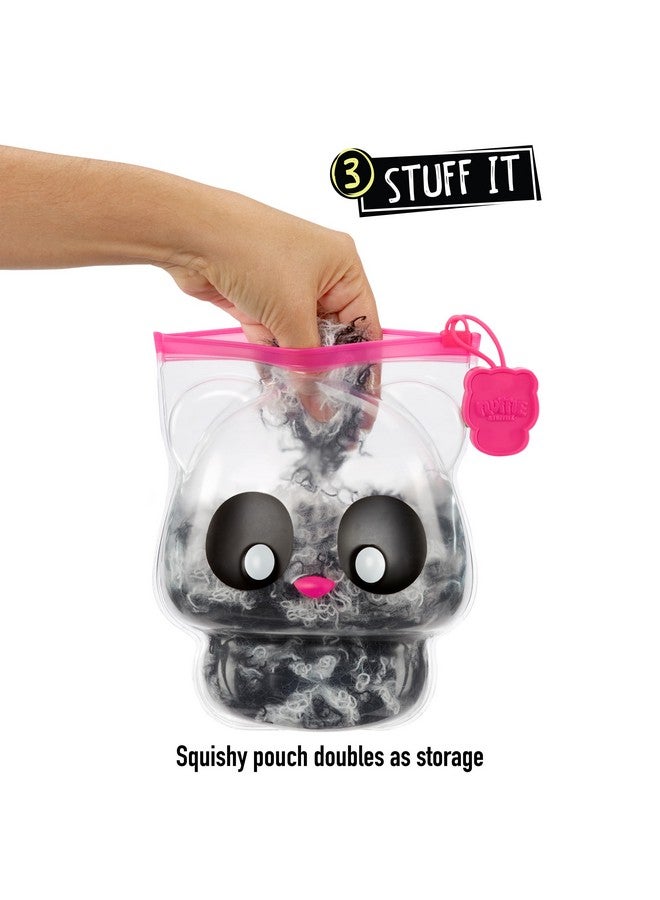 Panda Small Collectible Feature Plush Surprise Reveal Unboxing With Huggable Asmr Fidget Diy Fur Pulling, Ultra Soft Fluff