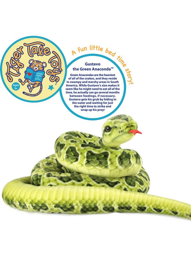 Gustavo The Green Anaconda 100 Inch Stuffed Animal Plush By Tigerhart Toys