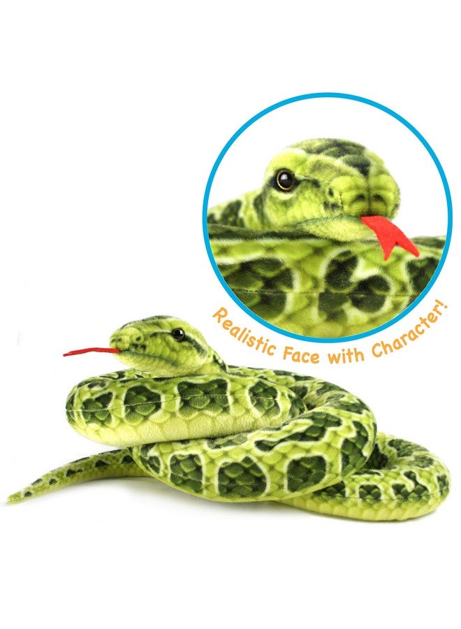 Gustavo The Green Anaconda 100 Inch Stuffed Animal Plush By Tigerhart Toys