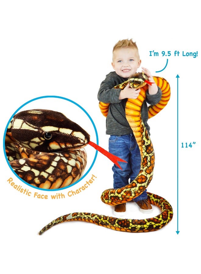 Bernard The Brown Python 9 5 Foot Long Stuffed Animal Plush Snake By Tigerhart Toys