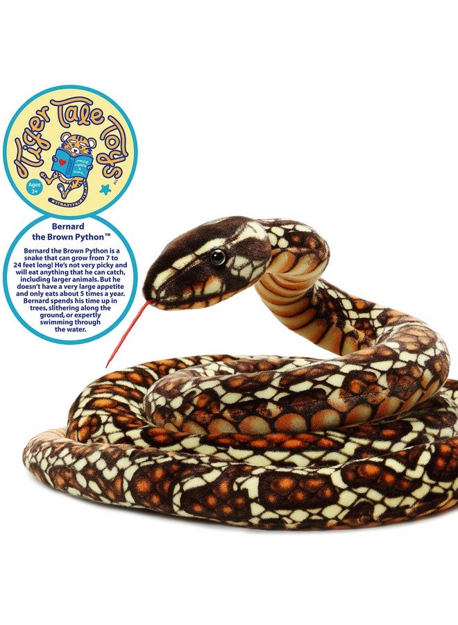 Bernard The Brown Python 9 5 Foot Long Stuffed Animal Plush Snake By Tigerhart Toys