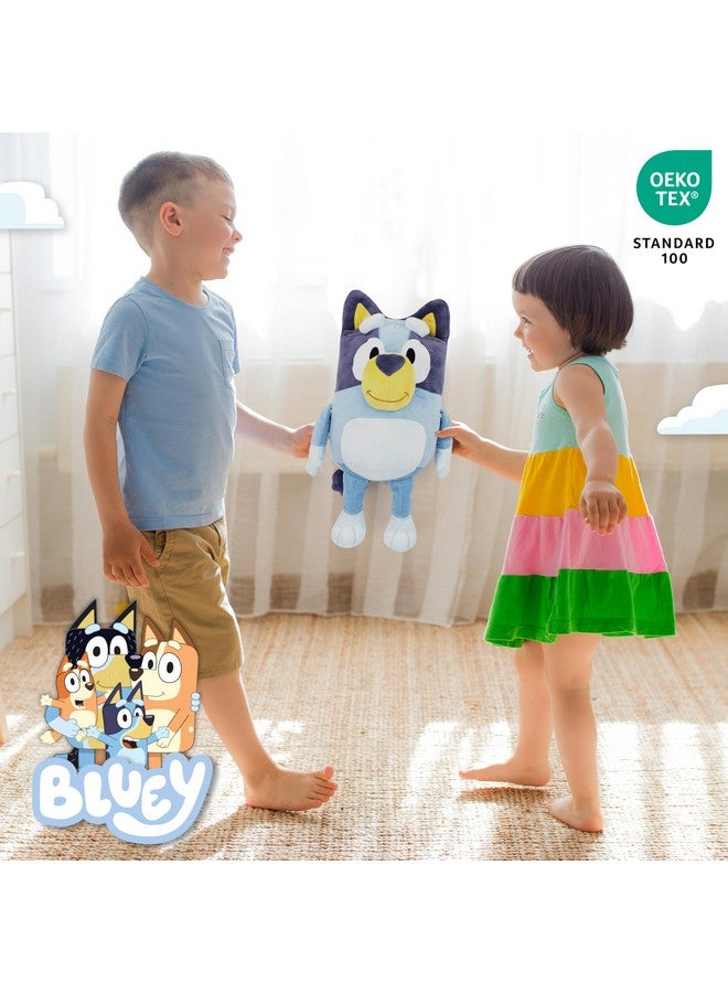 Bluey Plush Pillow Buddy Super Stuffed Soft Character Pillow Polyester Microfiber, 19 Inches