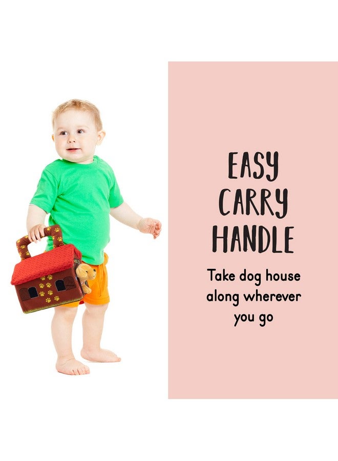 Talking Plush Dog House Carrier With 4 Soft & Cuddly, Talking & Barking, Stuffed Plush Dogs. Excellent Interactive And Educational Plush Toy Set. Great Gift For Kids Toddlers & Babies