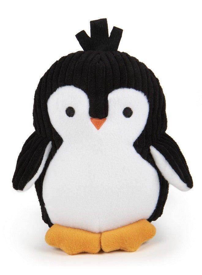 Strong 'N Silent Penguin Silent Squeak Plush Dog Toy, Chew Guard Technology Black/White, Medium