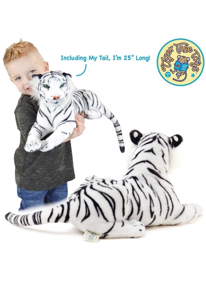 Saphed The White Tiger 17 Inch Stuffed Animal Plush By Tigerhart Toys