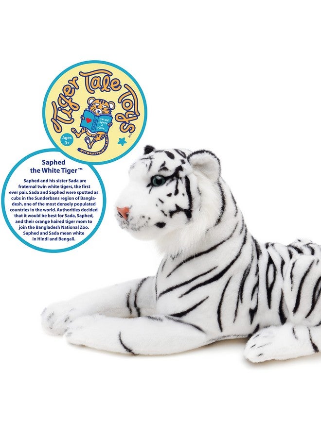 Saphed The White Tiger 17 Inch Stuffed Animal Plush By Tigerhart Toys