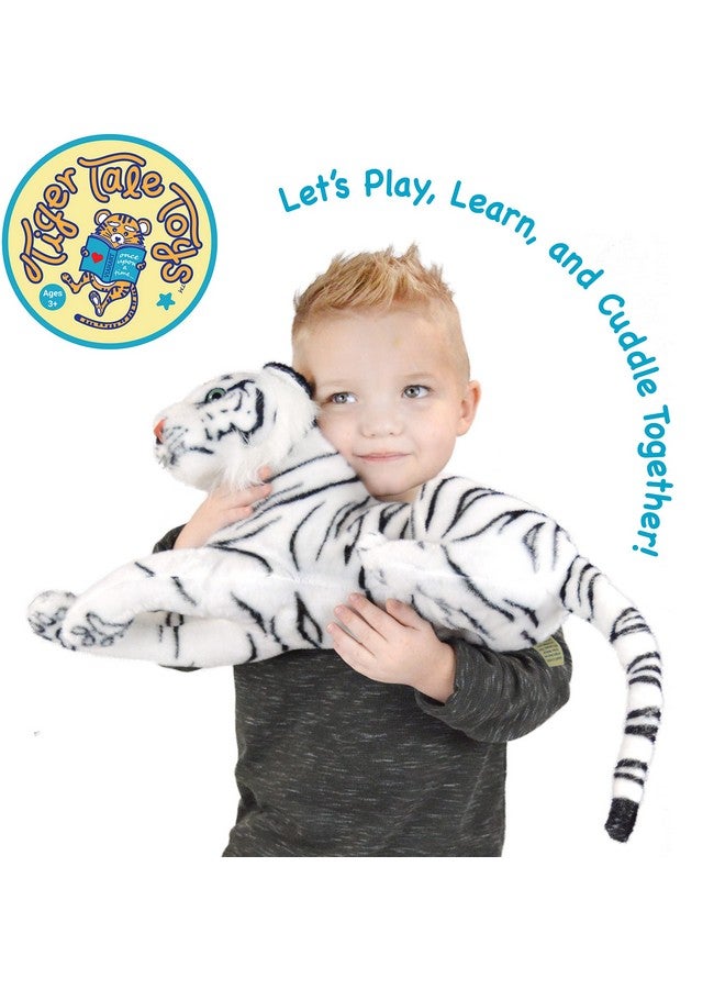 Saphed The White Tiger 17 Inch Stuffed Animal Plush By Tigerhart Toys