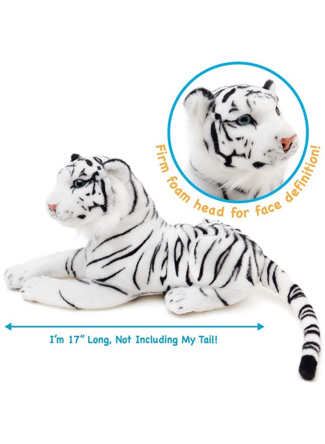 Saphed The White Tiger 17 Inch Stuffed Animal Plush By Tigerhart Toys