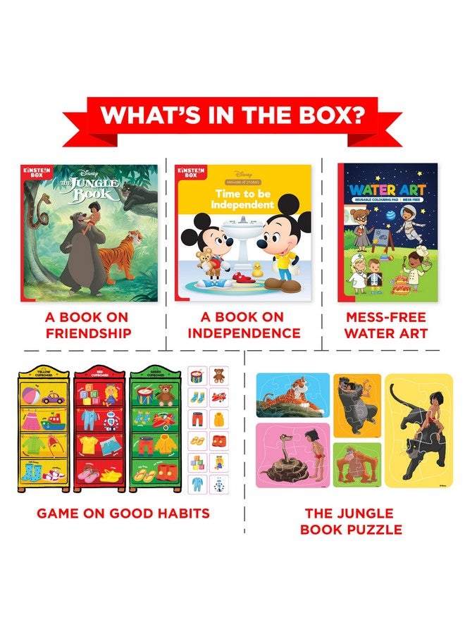 Featuring Disney For 3-Year Old Boys & Girls | Educational Disney Toys/Gifts For 3 Year Old Kids | Board Books And Fun Games Gift Pack | Learning And Educational Gift Of Toys And Games |