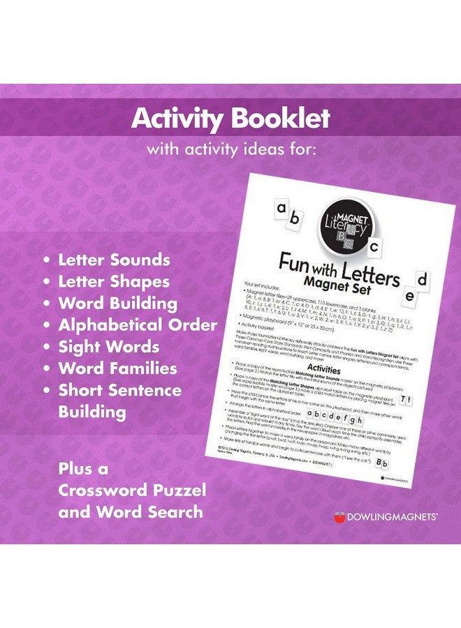 Fun With Letters Magnet Activity Set, Red And Blue. Alphabet Magnets/Magnetic Alphabet Letters/Letter Magnets For Kids/Magnetic Letters To Learn To Read. Item 733003.