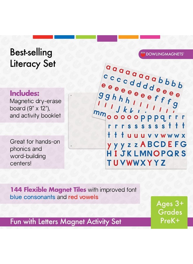 Fun With Letters Magnet Activity Set, Red And Blue. Alphabet Magnets/Magnetic Alphabet Letters/Letter Magnets For Kids/Magnetic Letters To Learn To Read. Item 733003.
