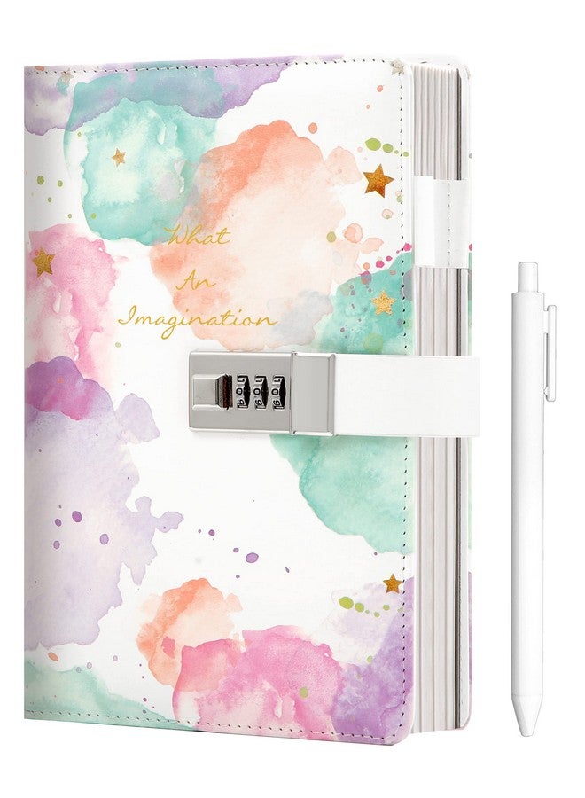 Diary For Girls Age 8 12 Gifts For 9 10 11 12 Year Old Girls Diary With Lock, Tie Dye Design 192 Pages Lock Diary With Pen, 5.7 X 8.5 Inch Birthday Gifts For Girl Journal With Lock