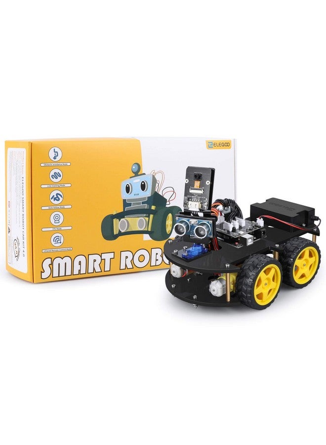 Uno R3 Smart Robot Car Kit V4 For Arduino Robotics For Kids Ages 8 12 12 16 Stem Toys Science Kits Coding Robots Toys For 8+ Year Old Boys Girls Teens Cool Engineering Building Projects
