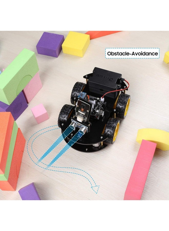 Uno R3 Smart Robot Car Kit V4 For Arduino Robotics For Kids Ages 8 12 12 16 Stem Toys Science Kits Coding Robots Toys For 8+ Year Old Boys Girls Teens Cool Engineering Building Projects