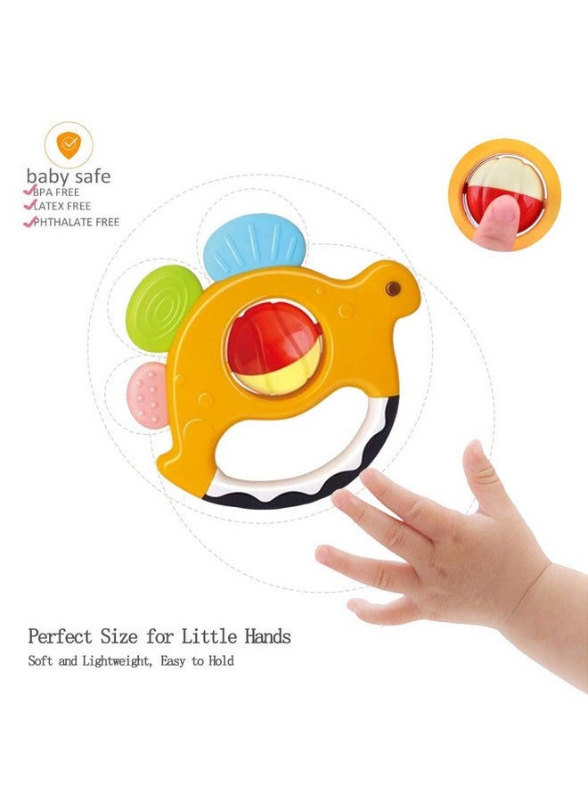 Baby Rattles Sets Teether, Shaker, Grab And Spin Rattle, Musical Toy Set, Early Educational Toys Gifts For 3, 6, 9, 12 Month Baby Infant, Newborn