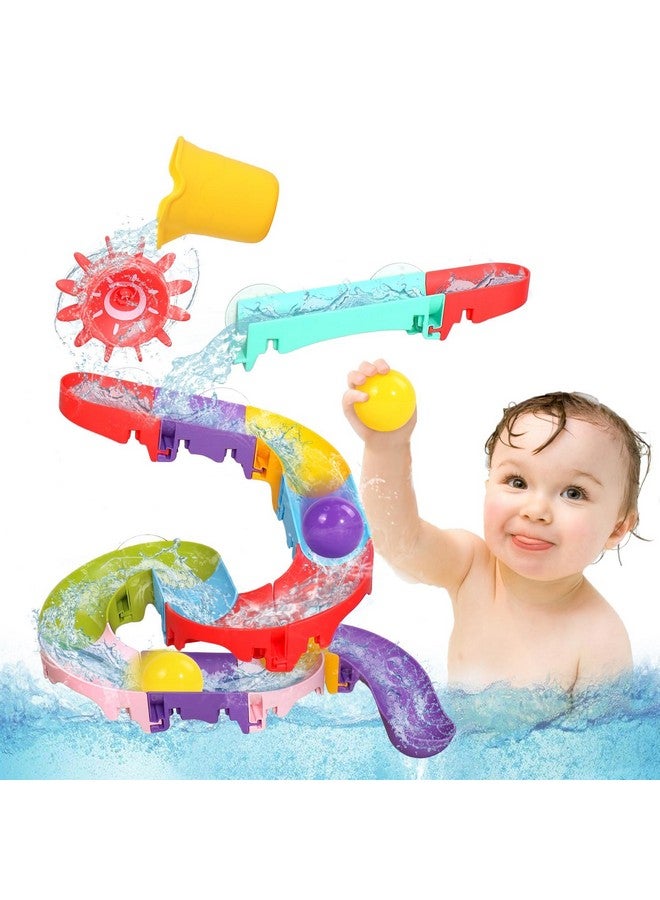 Toddler Bath Toys For Kids Ages 1 3 2 4 Mold Free Bathtub Toys Diy Slippery Slide Track Fun Baby Shower Toys With Suction Cups Birthday Gift For Boys Girls Bath Time 1 2 3 4 5 6 7 8