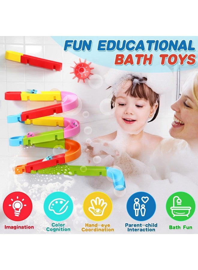 Bath Toys For Kids Ages 2 4 8 Mold Free Toddler Bath Toys Diy Bathtub Shower Toys With Suction Cups Water Slippery Slide Track Birthday Gift For Boys Girls Bath Time Ages 2 3 4 5 6 7 8(38Pcs)
