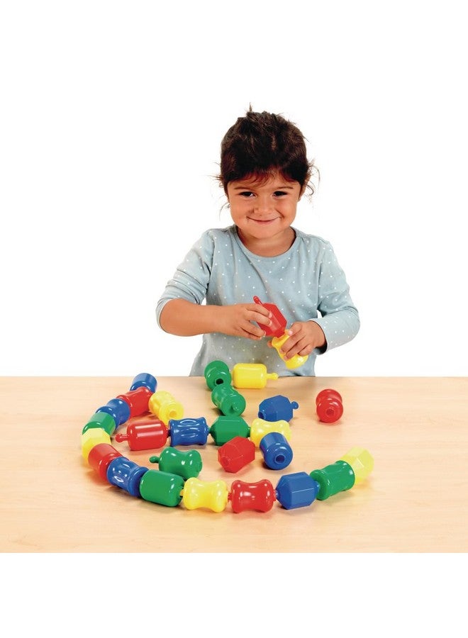 Early Stem Toy, Connecting, Fun, Linking, Pop Beads For Toddlers, Snap Lock Beads Set In Storage Bin, Pack Of 28
