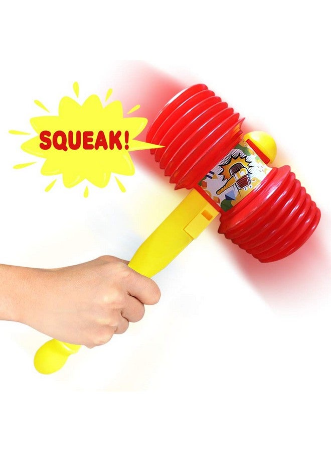 Giant Squeaky Hammer, Jumbo 14 Inch Kids’ Squeaking Hammer Pounding Toy, Clown, Carnival, And Circus Birthday Party Favors, Great Gift For Boys And Girls Ages 3 Plus