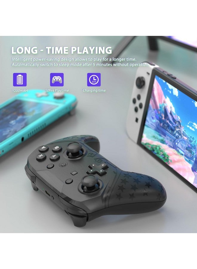 Wireless Pro Controller Compatible With Switch/Switch Lite/Switch Oled Remote Gamepad Joystick With Nfc Double Vibration And Wake Up Function