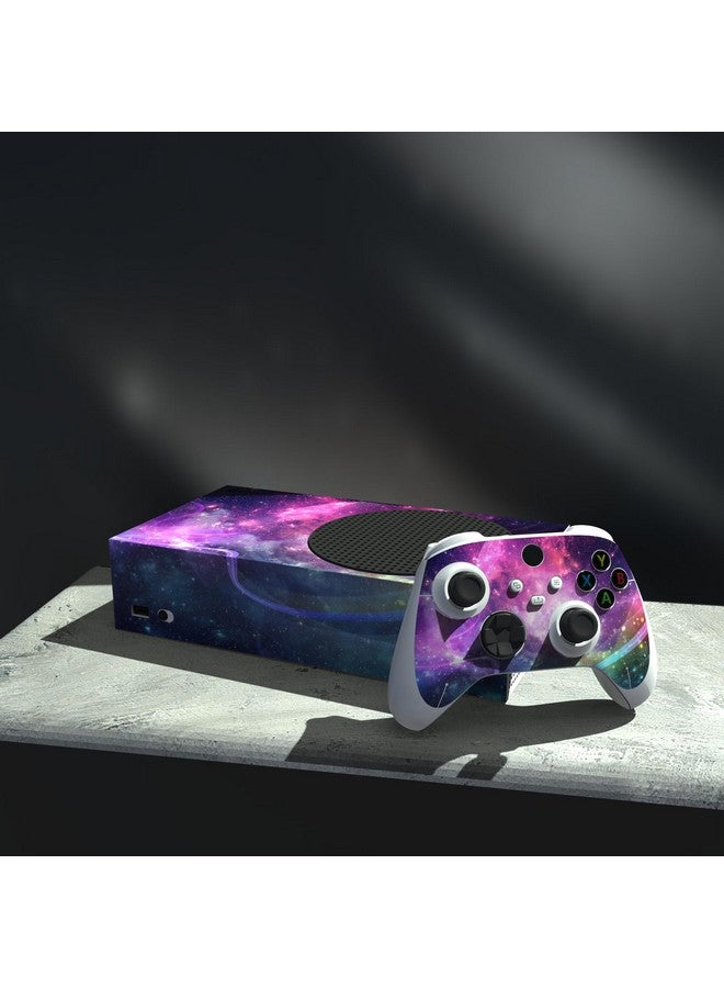 Purple Galaxy Custom Vinyl Skins For Xbox Core Wireless Controller, Wrap Decal Cover Stickers For Xbox Series S Console Controller