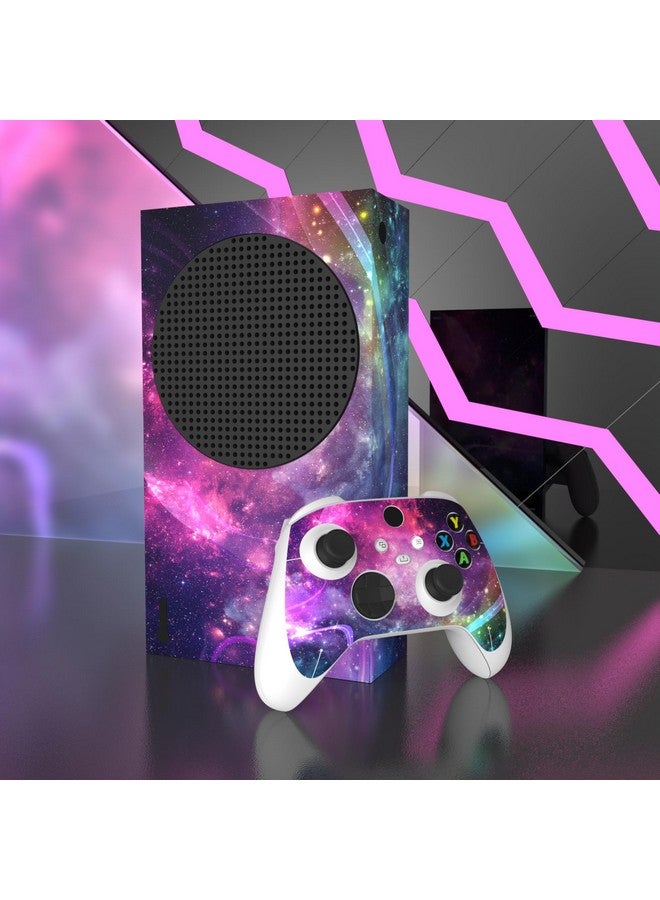 Purple Galaxy Custom Vinyl Skins For Xbox Core Wireless Controller, Wrap Decal Cover Stickers For Xbox Series S Console Controller