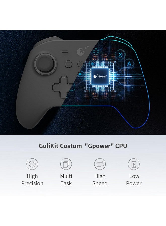 Kk3 Max Controller (No Drift) For Switch/Pc/Android/Macos/Ios With 4 Back Buttons, Hall Joysticks And Triggers, Maglev/Rotor/Hd Vibration,1000Hz Polling Rate, Rgb Lights