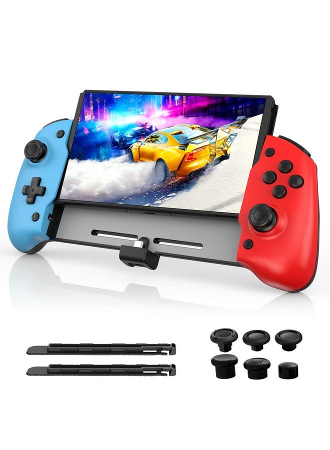 Gripcon Ergonomic And Enhanced Controller For Nintendo Switch/Switch Oled In Handheld Mode With 6 Axis Gyro, Mapping Function, Classic