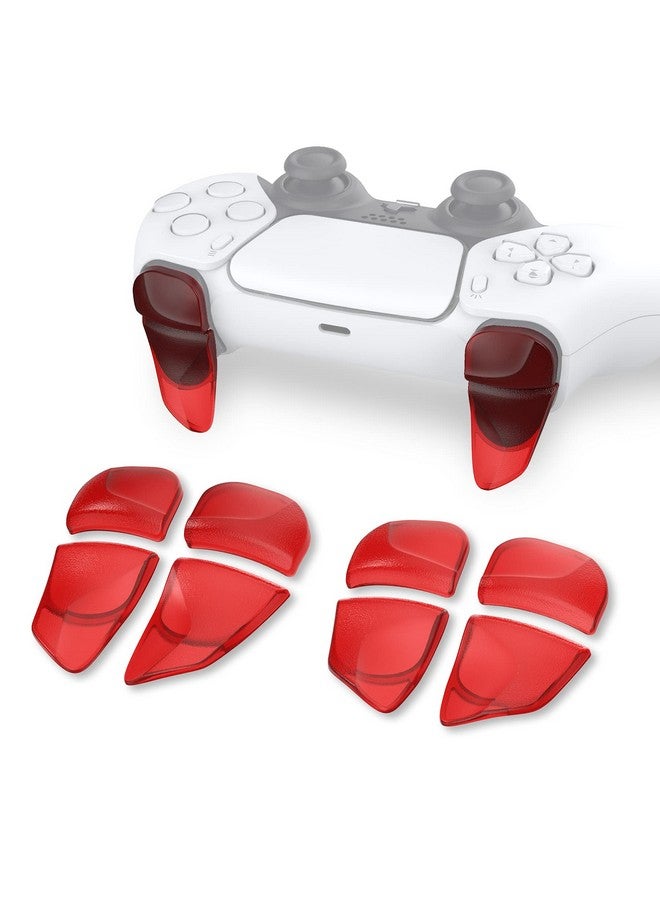 Blade 2 Pairs Shoulder Buttons Extension Triggers For Ps5 Controller, Game Improvement Adjusters For Ps Portal Remote Player, Bumper Trigger Extenders For Ps5 Edge Controller Clear Red