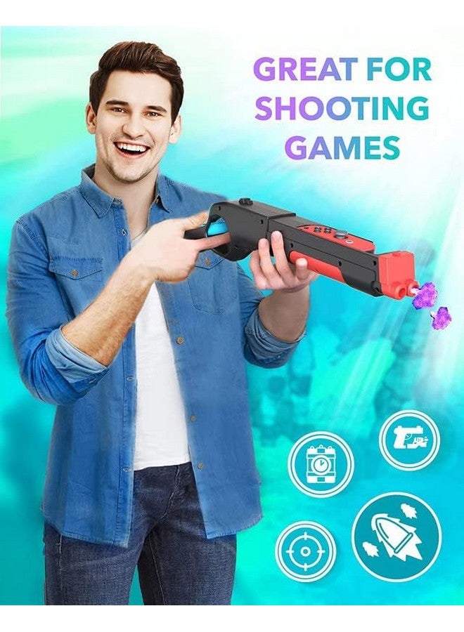 Gun Controller For N Switch Joycons Compatible With Nintendo Switch Gun Shooting Games (Black)