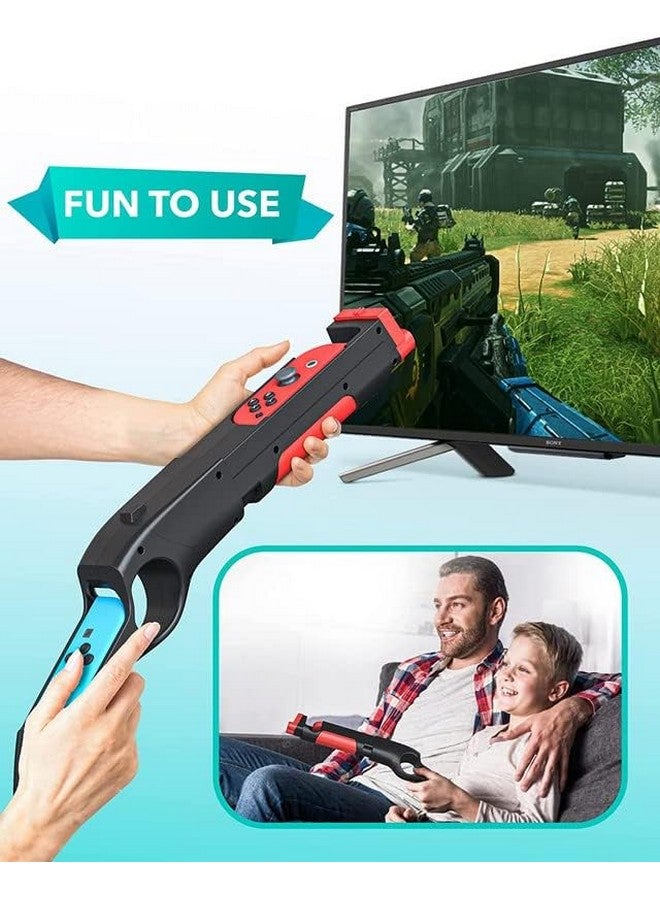 Gun Controller For N Switch Joycons Compatible With Nintendo Switch Gun Shooting Games (Black)
