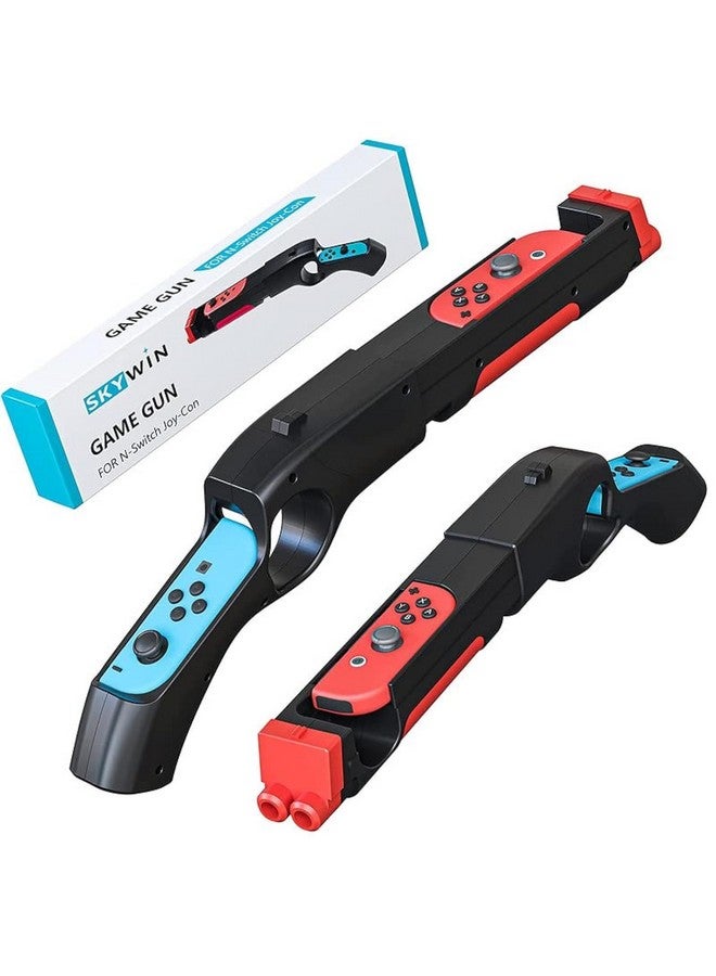 Gun Controller For N Switch Joycons Compatible With Nintendo Switch Gun Shooting Games (Black)